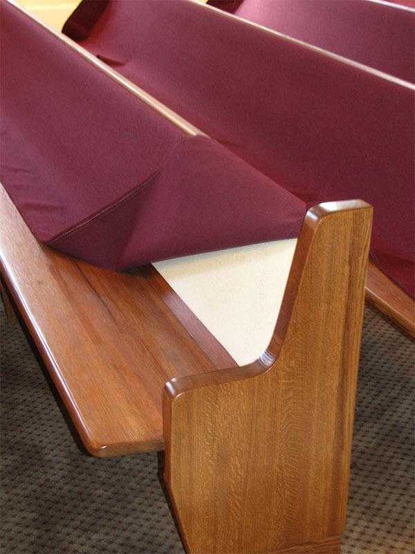 Fixed Pew Cushions Fixed Church pew chushions for solid wood pews