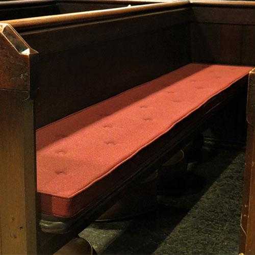 Reversible Pew Cushions, pew cushions, pew pads, #pew cushions, #pew pads