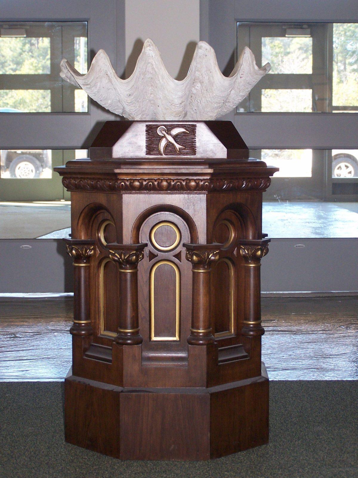 Custom baptismal font