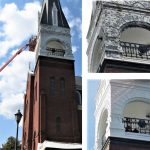 Steeple repair and painting