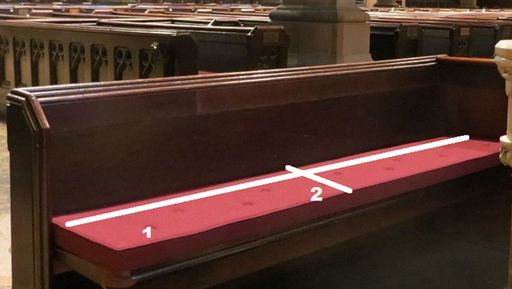 reversible pew cushions-how to measure, church pew cushions, Albany NY