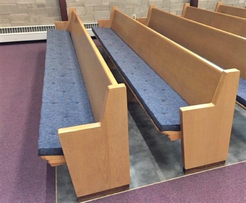 pew cushions, church pew cushons, pew pads, church pew pads, Ithaca NY