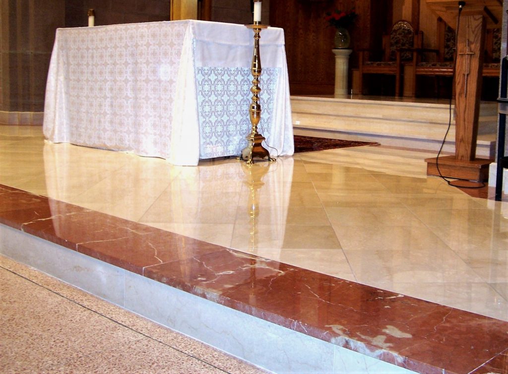 marble flooring, marble tiles, marble sanctuary floor, marble resurfacing