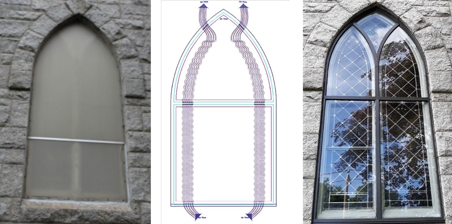 St Edwards Before and After with venting diagram