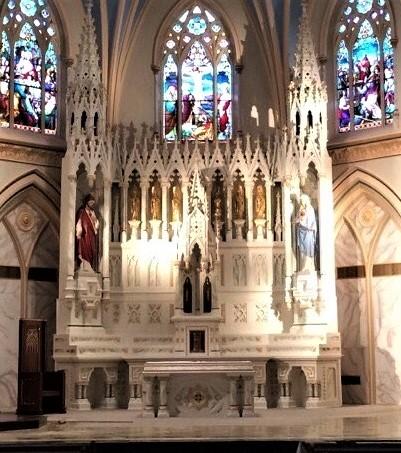 church renovation, church painting, faux marble painting, Providence RI