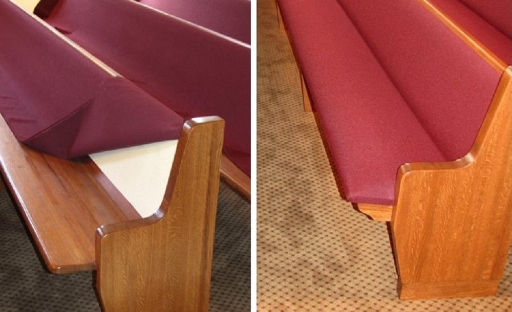 Add cushions to wood pews 1000