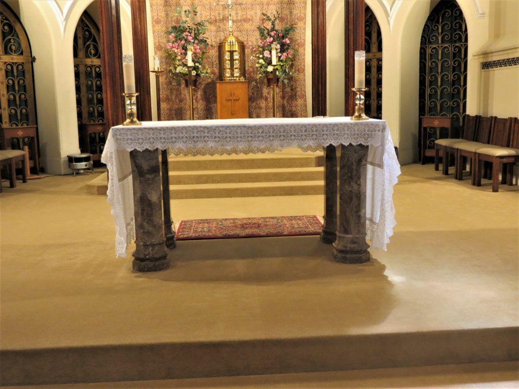 Egan Church Restorations carpet covered floor carpet covered floor