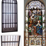 church stained glass windows, stained glass light box, Floral Park NY.