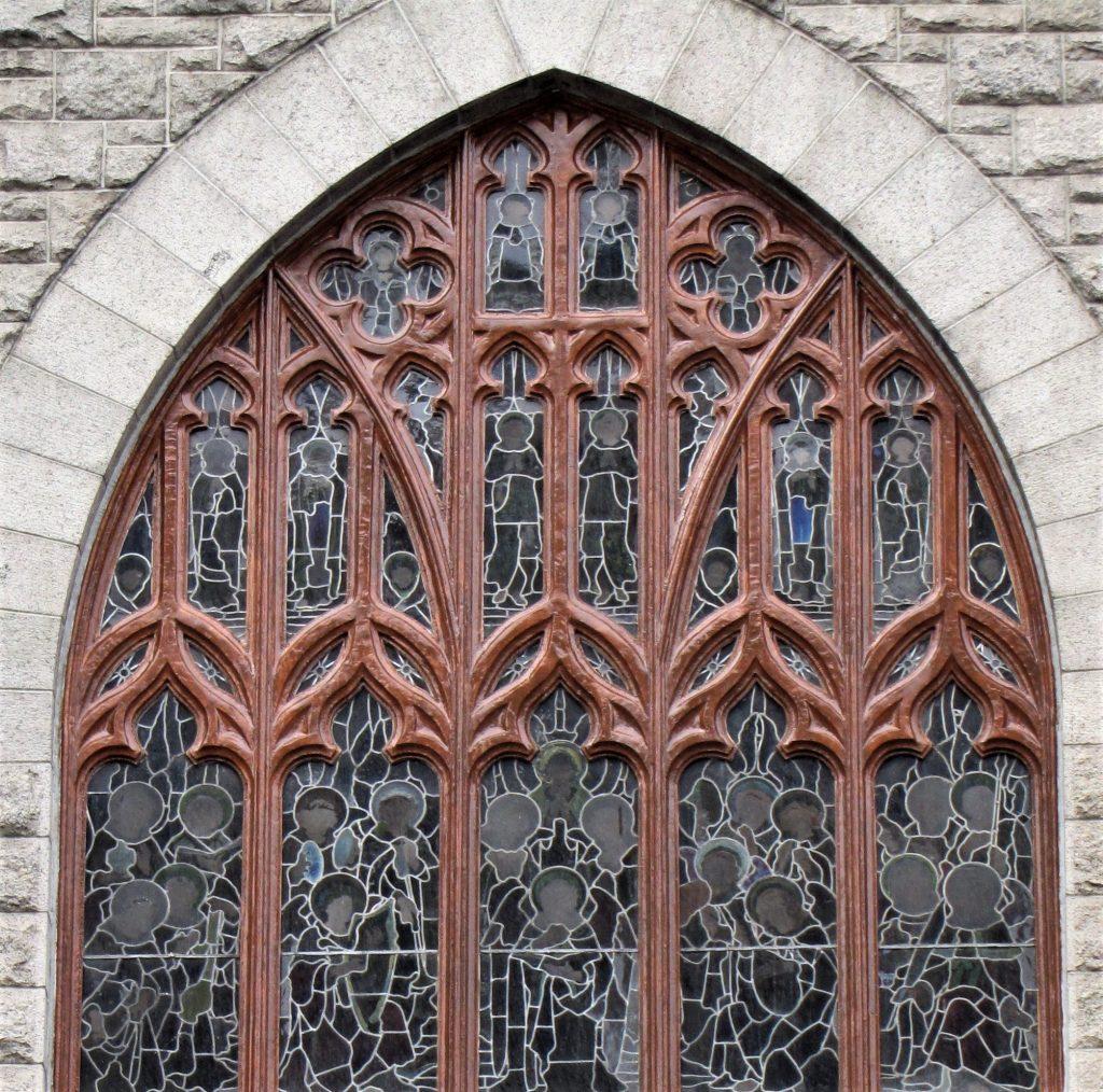 exterior church painting, church painting, church painter, stained glass window frame repair, New York NY