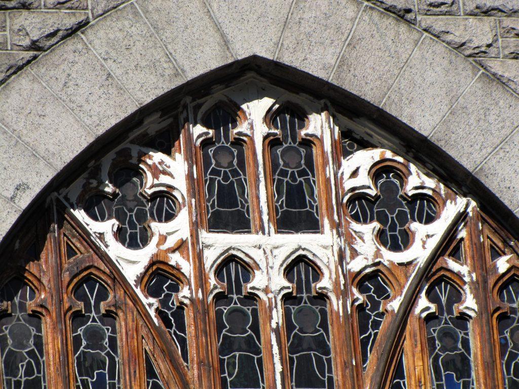 Egan Church Restorations holy name during exterior church painting, church painter, church painting, stained glass window frame repairs, New York NY