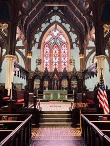 Egan's Church Restorations Church painting Services. St James Church. New London CT church painting services, church painting contractor, church painter