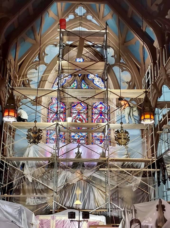 church painting, interior painting, interior church painting, church renovations