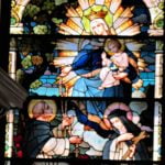 church stained glass window protective glass, stained glass window repair, stained glass window protective glass