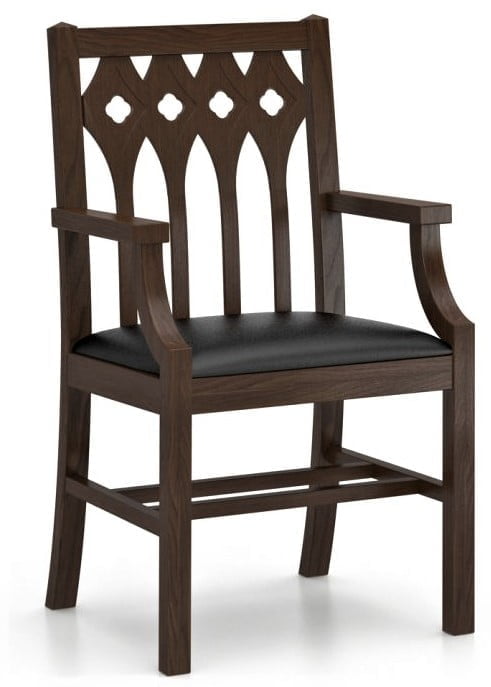 chapel chair. gothic with arms