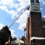 church steeple repair, steeple repair, church steeple painting, #church painting, #plaster repair