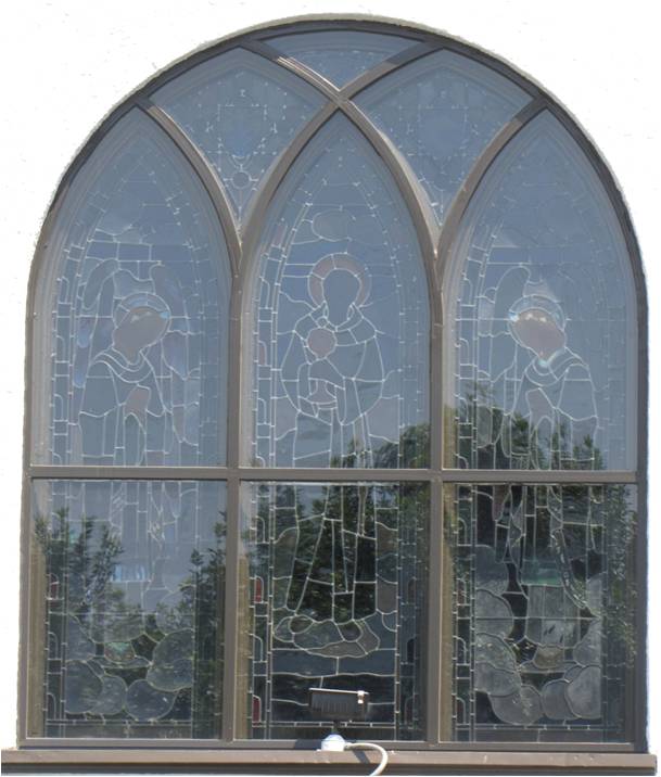 church stained glass window protective coverings, stained glass protective coverings, stained glass window repair