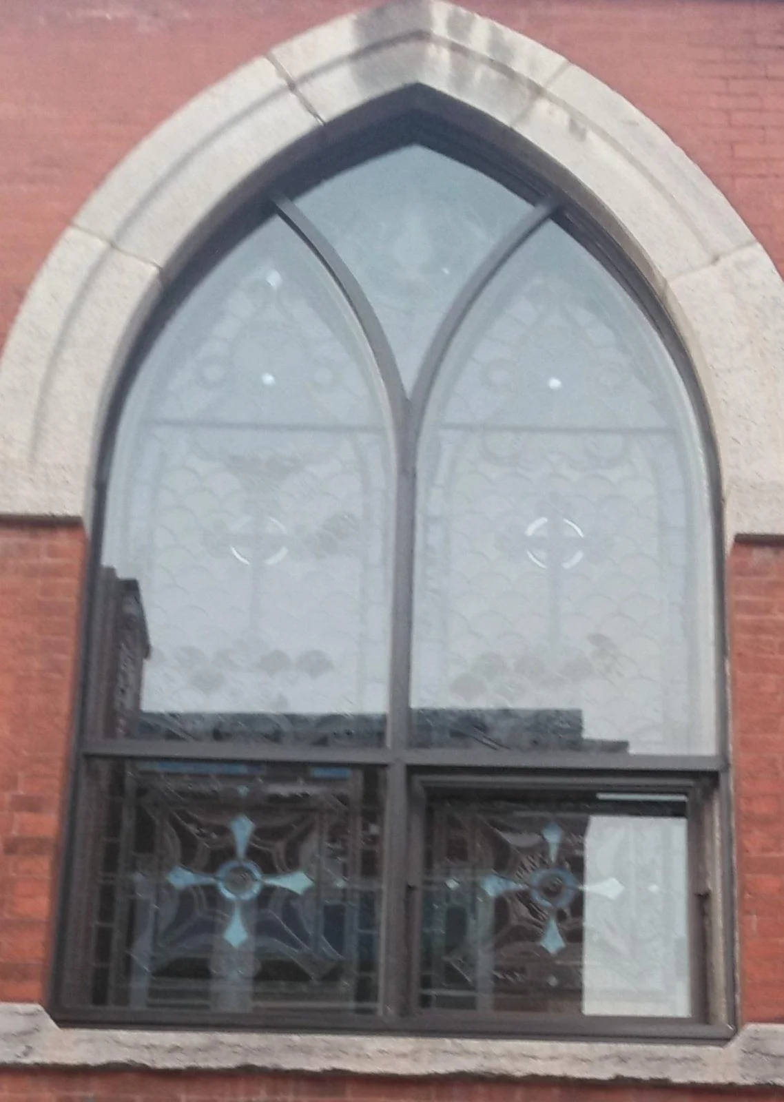 Egan Church Restorations after stained glass repair stained glass window repair, stained glass window frame repair, stained glass protecitive coverings