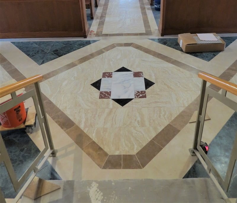 church flooring, porcelain tile, church porcelain tile