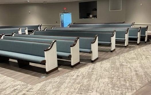 Egan's Church Restorations pew re upholstery 2 pew re upholstery 2