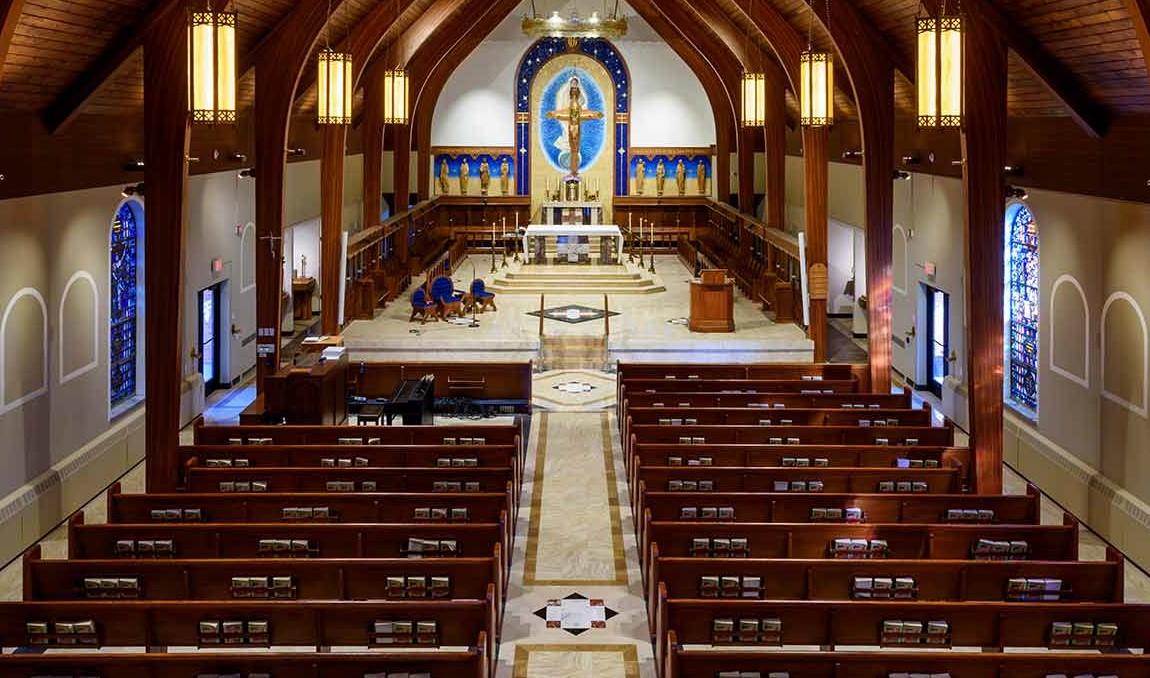 church flooring, marble tile, church renovation