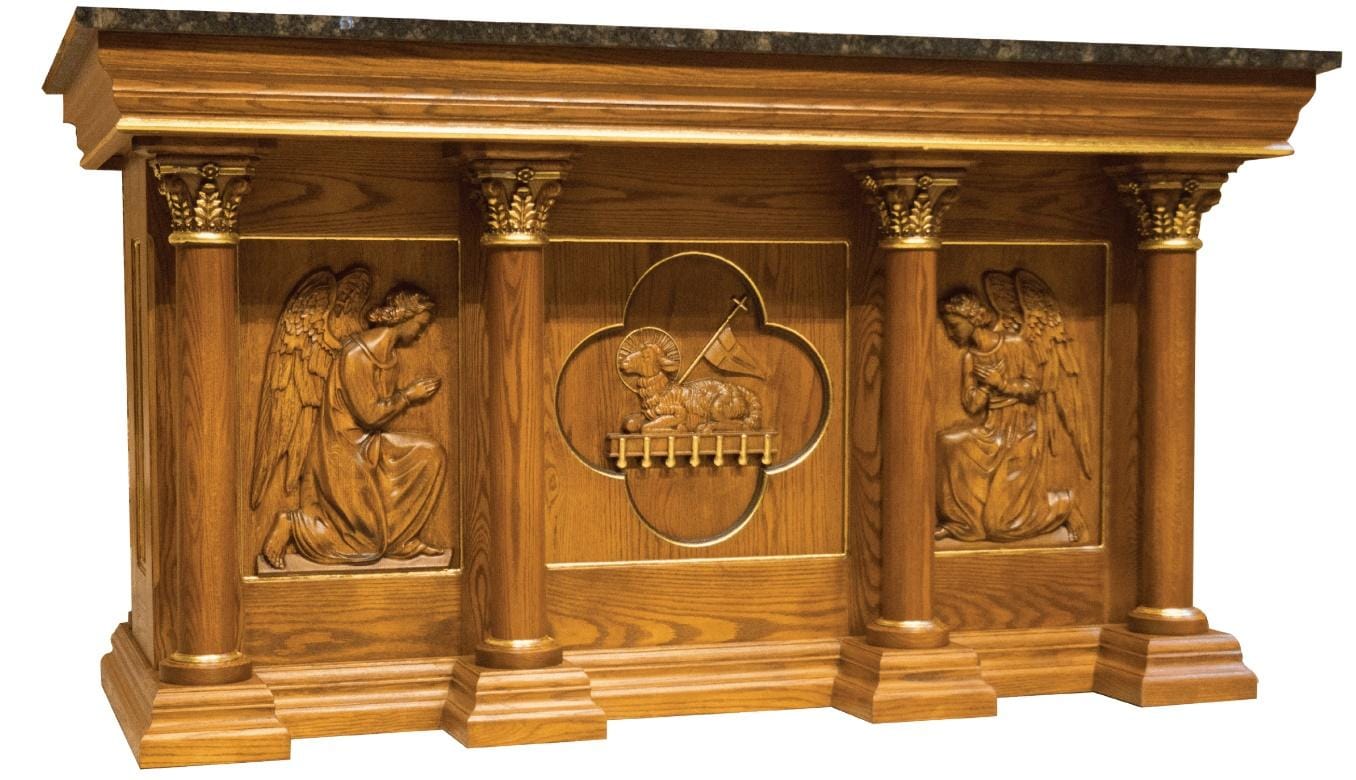 wood altar, altar of sacrifice, altar, church altar